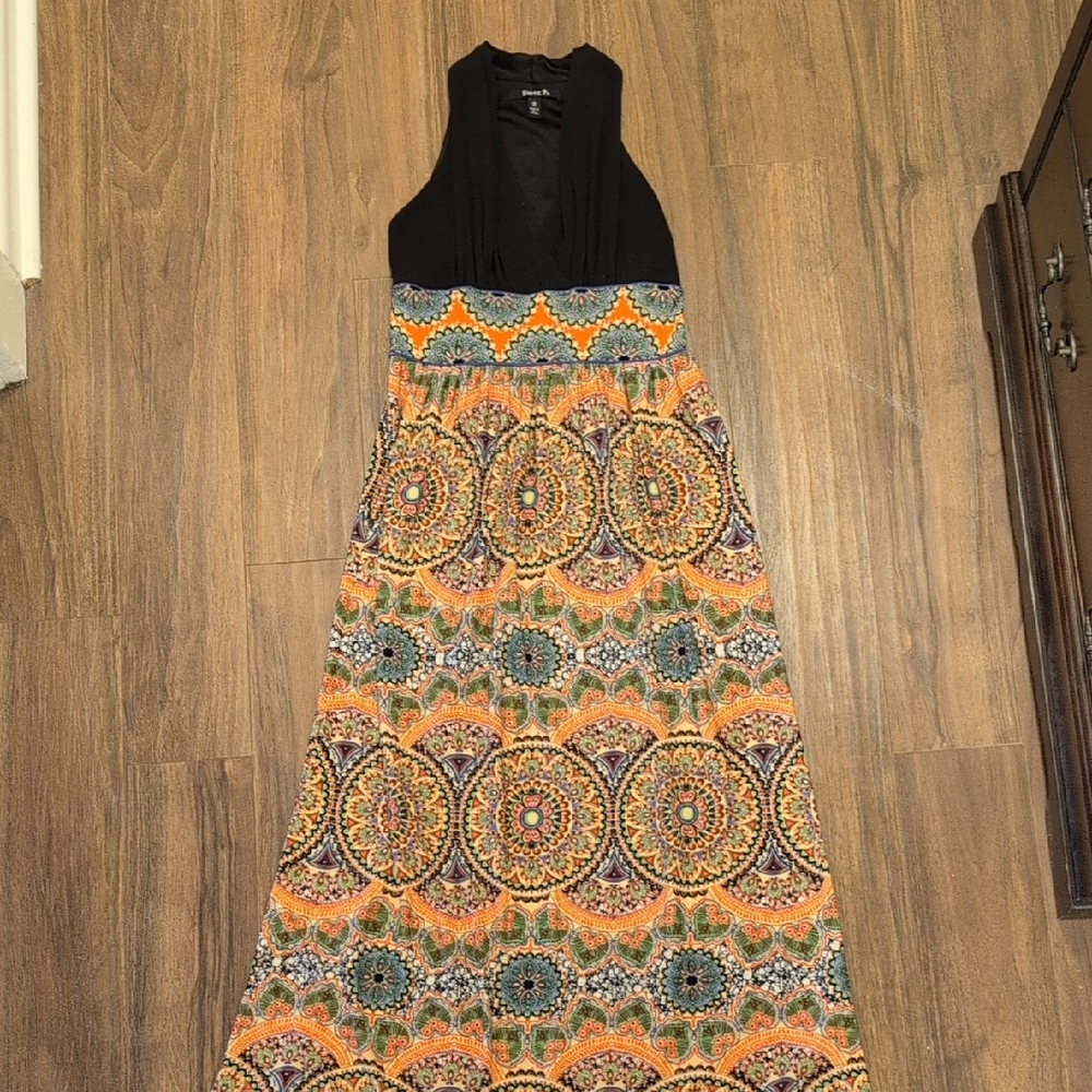 Bohemian Black and Multicolor Maxi Dress Suite 7